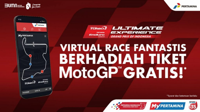 Ikutan Virtual Race MyPertamina Bisa Nonton MotoGP di Mandalika Gratis
